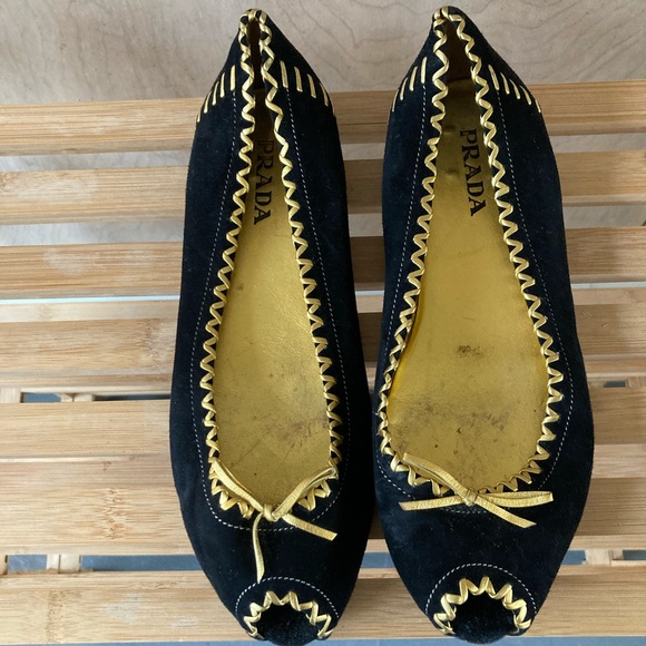 Prada Peep Toe Ballet Flats - Picture 8 of 11